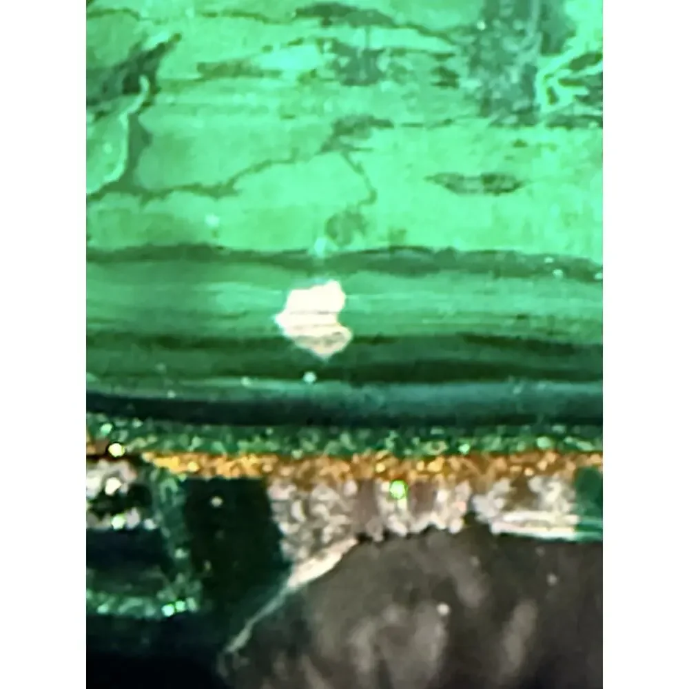 Old World Christmas Green/Yellow Farm Tractor Hand Blown Glass Ornament